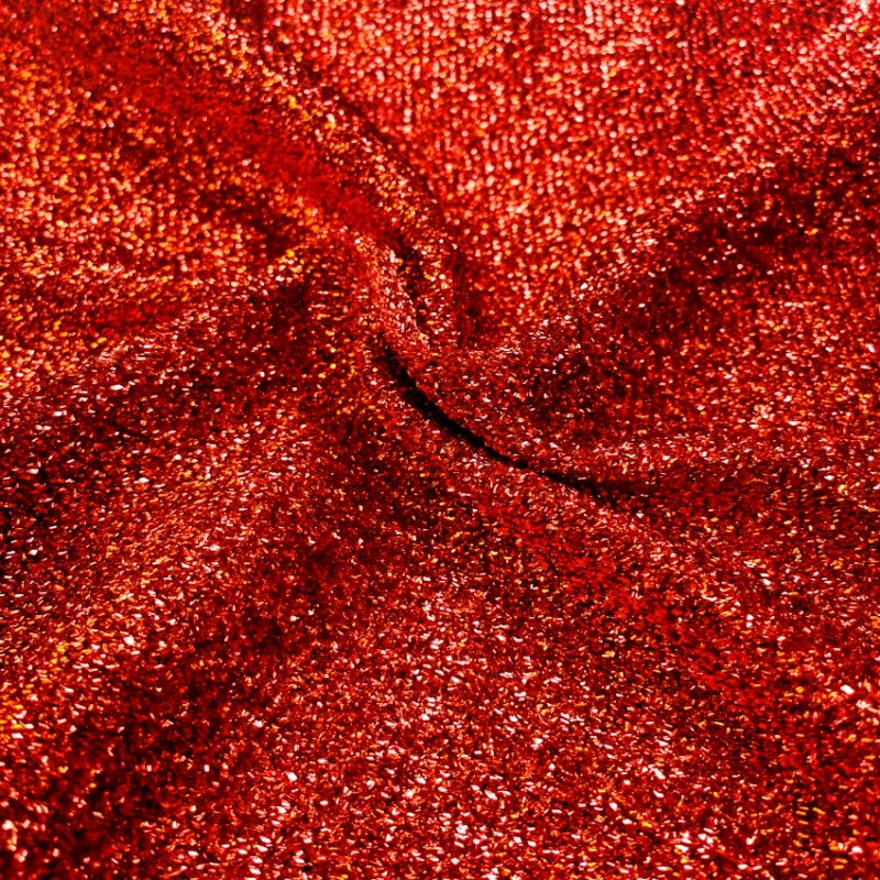 Glitter Fabric Red
